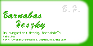 barnabas heszky business card